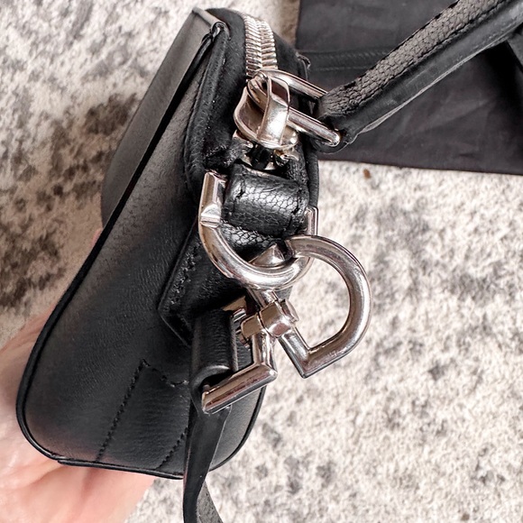 $1200 Givenchy antigona nano black leather crossbody bag purse - Picture 11 of 14